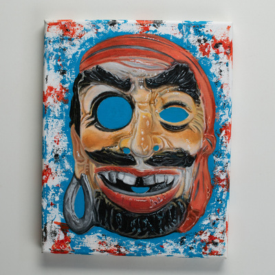 Burly Pirate - Painting of Vintage Halloween Mask