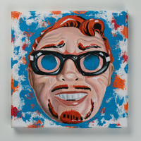 Beatnik - Painting of Vintage Halloween Mask - Thumbnail 1