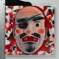 Shiny Pirate - Painting of Vintage Halloween Mask - Thumbnail 1