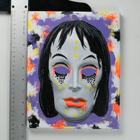 Neon Ghoul - Painting of Vintage Halloween Mask - Thumbnail 1