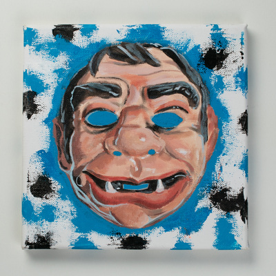 Spooky Cousin - Painting of Vintage Halloween Mask