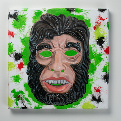 Bigfoot - Painting of Vintage Halloween Mask