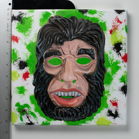 Bigfoot - Painting of Vintage Halloween Mask - Thumbnail 1