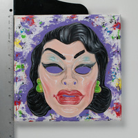 Femme Fatale - Painting of Vintage Halloween Mask - Thumbnail 1