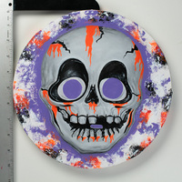 Neon Skull - Painting of Vintage Halloween Mask - Thumbnail 1