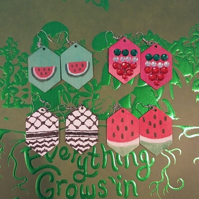 Watermelon earrings