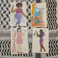 Original Witch Watercolors, Postcard Sized - Thumbnail 1