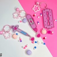 All the Pink Things acrylic charm - Thumbnail 2