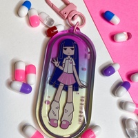 𝒸𝒶𝓅𝓈𝓊𝓁𝑒 𝑔𝒾𝓇𝓁𝓈 holographic keychain - Thumbnail 4