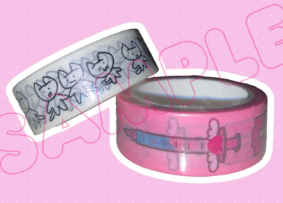 Yami Kawaii inspired and Cat Doodles washi tape