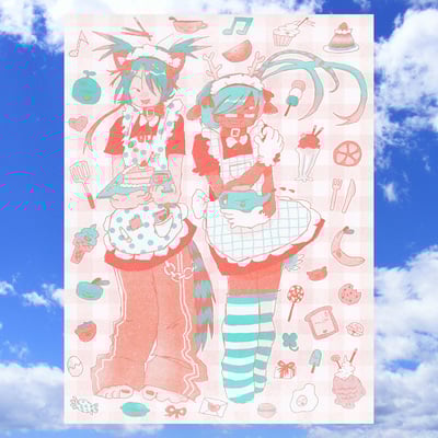 Cafe risograph print