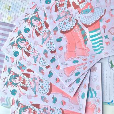 Cafe risograph print