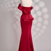 Pink dress - Long Satin dress - Party Dress - Cold Shoulder Dress - Bridesmades Dress - Gift For Her - Engagement Dress - Thumbnail 1