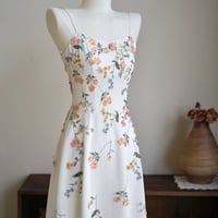 Sexy Ivory Spaghetti Strap Embroidered Floor Length Prom Dress - Thumbnail 2