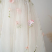 Spaghetti Strap Fairy Dress with Heart-Shaped Tulle  prom dress ,Wedding Dress,Off Shoulder Dress,Formal Evening Gowns,Party Dress,Cocktail Dress,Chri - Thumbnail 1