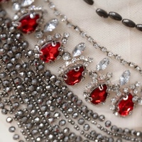 Glamorous Halter Beaded Slit Floor Length Evening Gown - Halter Neck Design, Perfect for Formal Events, Prom Dress, Long Prom Dress, Sparkly Prom Dres - Thumbnail 3