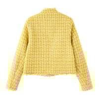 Fashionable, simple and versatile long-sleeved yellow color jacket - Thumbnail 1