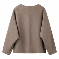 Fashionable and casual woolen coat - Thumbnail 1
