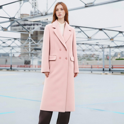 Temperament mid-length woolen coat