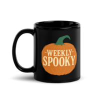 Weekly Spooky Jack-O-Lantern Coffee Mug Horror Podcast Ceramic Cup (11oz & 15oz, Dishwasher Safe) | Halloween Every Day - Thumbnail 1