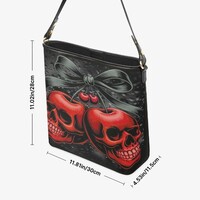 ​Dark Romance Cherry Skull Leather Crossbody Bag | Free Ship - Thumbnail 5