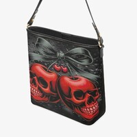 ​Dark Romance Cherry Skull Leather Crossbody Bag | Free Ship - Thumbnail 4