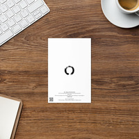 Om, Ohm or Aum Buddhist Sacred Symbol Greeting Card - Thumbnail 2