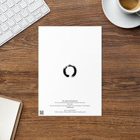 Om, Ohm or Aum Buddhist Sacred Symbol Greeting Card - Thumbnail 3