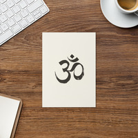 Om, Ohm or Aum Buddhist Sacred Symbol Greeting Card - Thumbnail 4