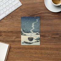 Steaming Tea - Japanese Winter Scenes 7 - Greeting Card - Thumbnail 1