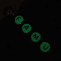 FAMU NIGHTS🧡💚 GLOW IN THE DARK ALPHABET BRACELET🐍🐍🧡💚 READY-MADE🎨⏳️ By Nubian Collection Artwear 👑  - Thumbnail 4