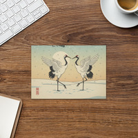 Cranes in Snow Christmas Greeting Card - Winter Scenes 6 - Thumbnail 4