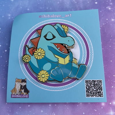 Sleepy johto friends hard enamel pins