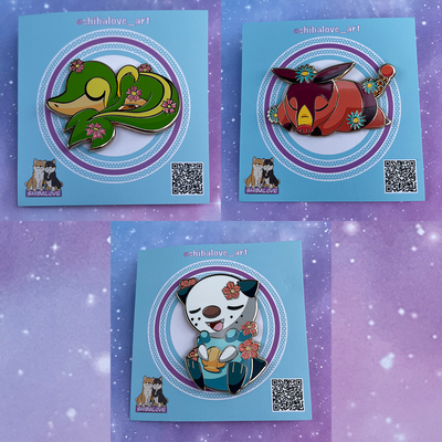 Sleepy Unova Friends Hard Enamel Pins