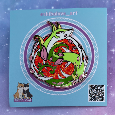 Petal Dance Snake Hard Enamel Pin