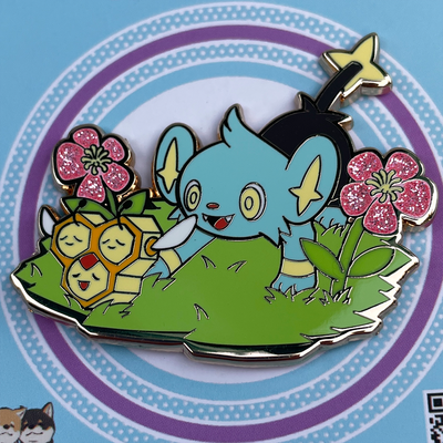 Electric cub and honey bee hard enamel pin