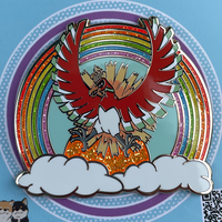 Rainbow Chicken Hard Enamel Pin - Thumbnail 1