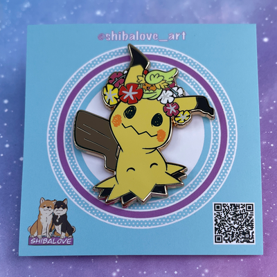 Flower Crown Mimic Hard Enamel Pin