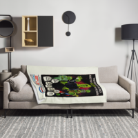 60x80 Aurora GLOW Monsters 1969 Comic Book Ad Throw Blanket - Thumbnail 3