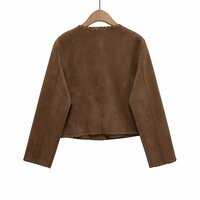 Street fashion suede textured jacket - Thumbnail 3