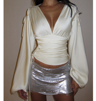 Solid Color Elegant Long Sleeved Shirt