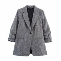 Fashionable and versatile commuting casual suit with pleated sleeves - Thumbnail 1