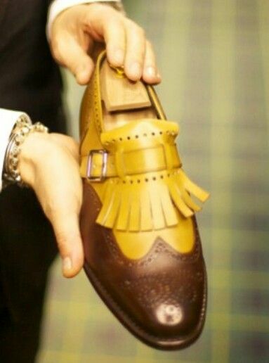Handmade Specially Designed Formal Monk Fringe Style Dress Shoes