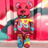 Custom Bearbrick 400% by Topo "Inner Rose" - Thumbnail 6
