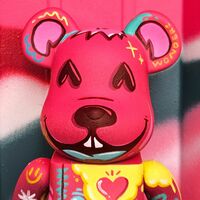 Custom Bearbrick 400% by Topo "Inner Rose" - Thumbnail 7