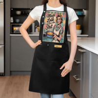 Retro 50s Funny Apron | “Made with Love and Some Other Sh*t” | Vintage Housewife Kitchen Apron | Free Ship - Thumbnail 1