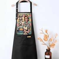 Retro 50s Funny Apron | “Made with Love and Some Other Sh*t” | Vintage Housewife Kitchen Apron | Free Ship - Thumbnail 4