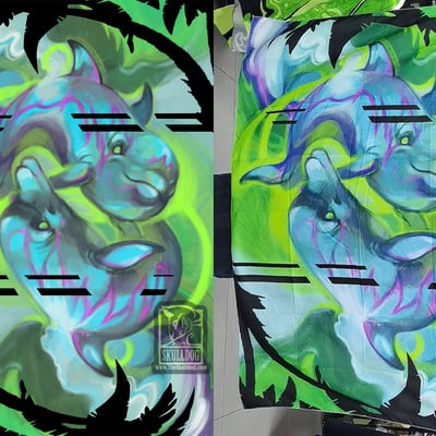 Freefall uv tapestry 