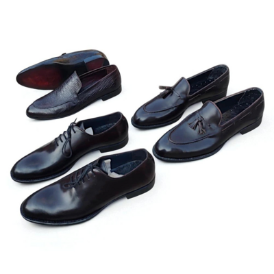 Crafted leather classic 3 pair dress shoes - Thumbnail 2