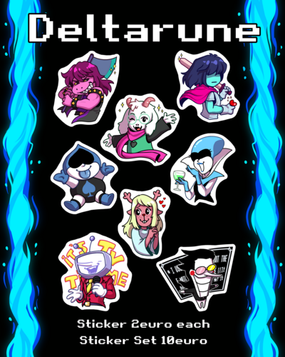 Deltarune Stickers and Bookmark